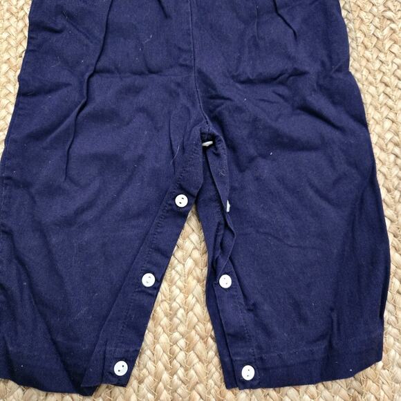 Silly Goose Baby's Size 18 Months Hand Smocked Santas Christmas One Piece Pants - Picture 3 of 4